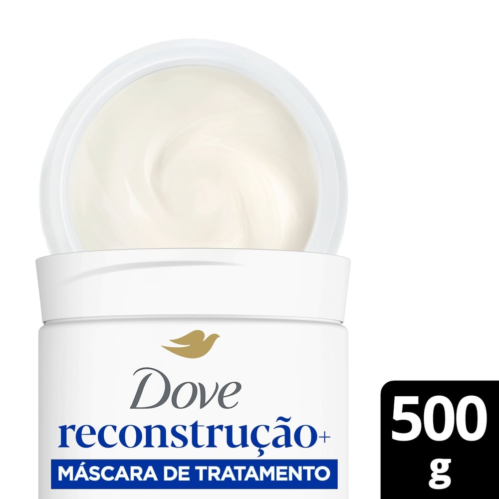 White dove　② Dove Máscara Capilar 2 Em 1 Reconstrução + Aminoácido 500g